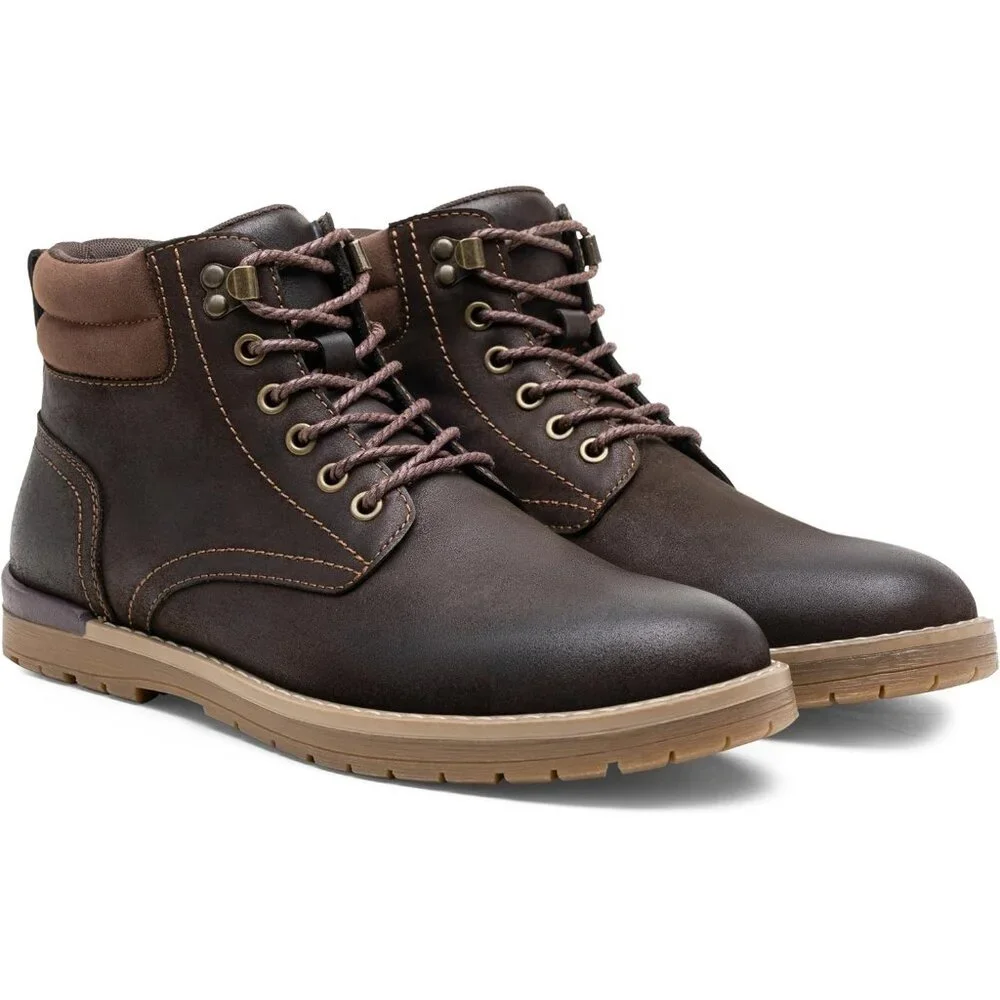 〽️Men's Chukka Hiking Boots Dark Brown Waterproof Casual Lace Up Comfort Shoes